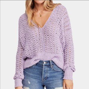 Free People Best of U V-Neck Sweater! sz Lg